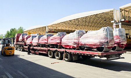 科泰重工15台KD015W双钢轮压路机批量发运