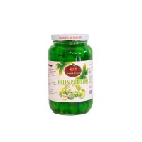 Canned green cherries for desserts
