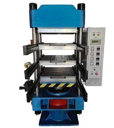 Rubber tiles vulcanizing press