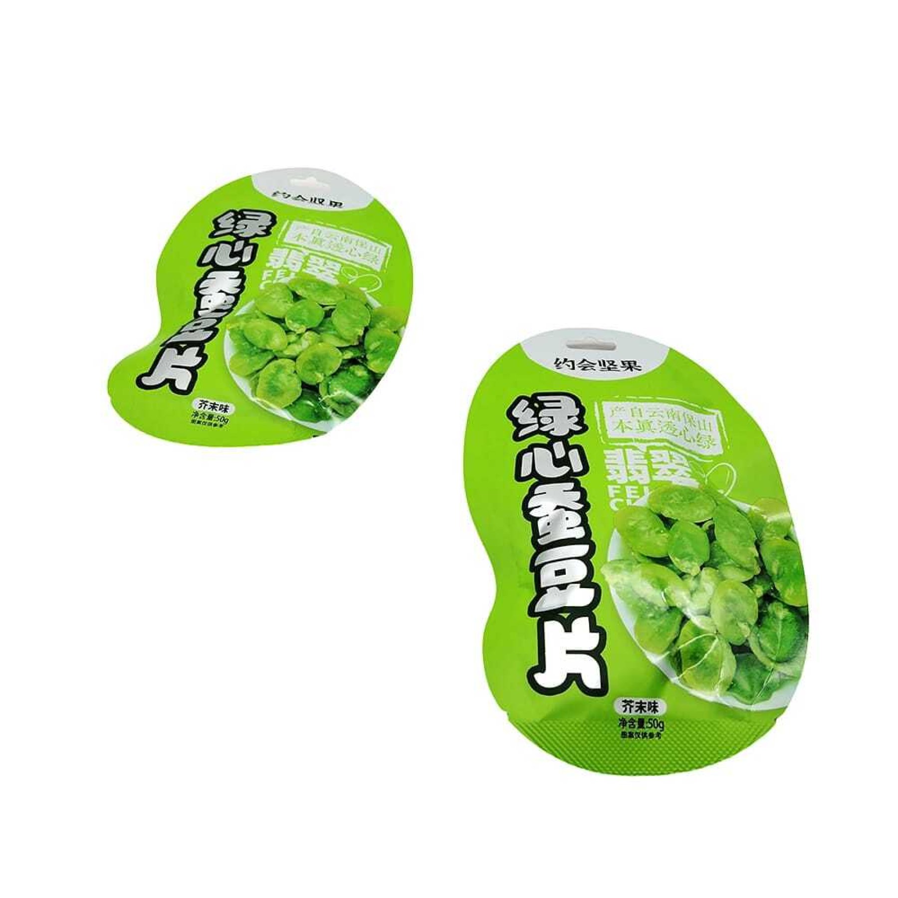 不规则形状蚕豆片包装